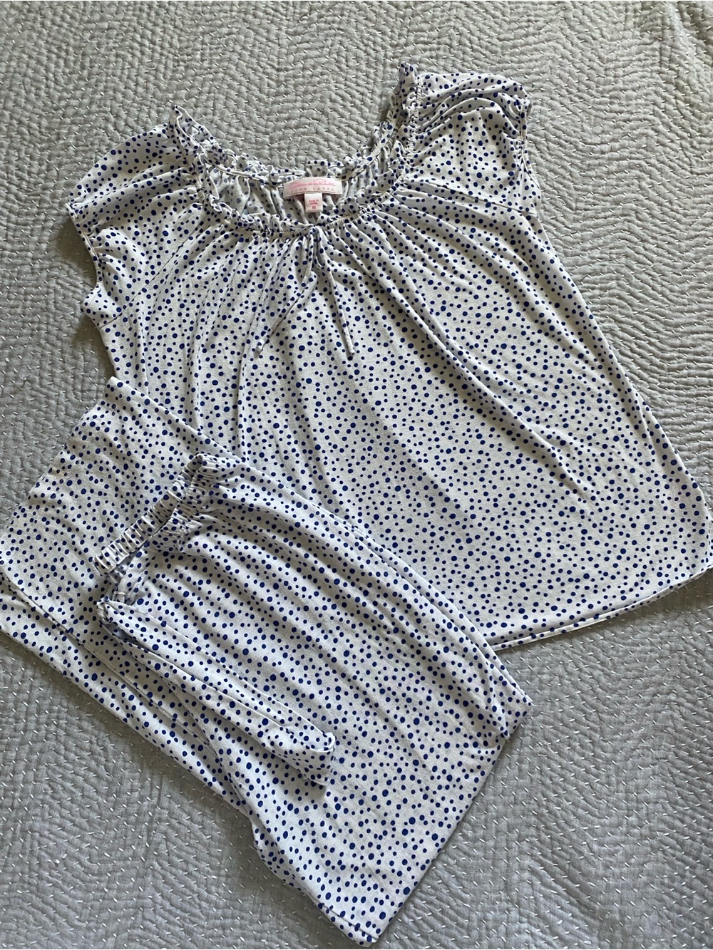 Oscar De La Ranta PINK LABEL Polka Dot Pajama set.